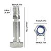 Practical Snow Blower Shear Bolt and Nut Set Model 707555 Metal Construction Replacement Nut Suitable for Winter Use