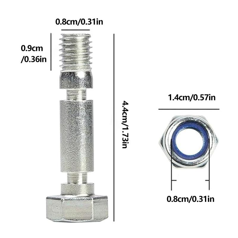 Practical Snow Blower Shear Bolt and Nut Set Model 707555 Metal Construction Replacement Nut Suitable for Winter Use
