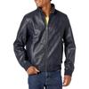 Moda Informal Simple Versátil Chaqueta de Cuero Chaquetas para Hombre 156AU381-NVY