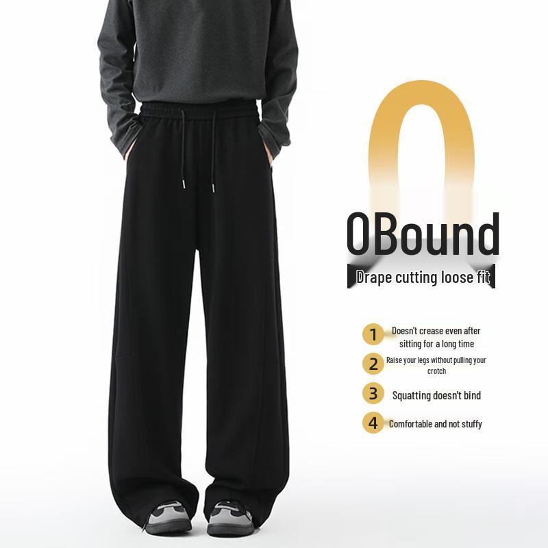 JEEP SPIRIT Men's Spliced Drawstring Sweatpants