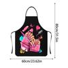 Nail Polish Printing Beauty Kitchen Women Apron Household Cleaning Pinafore Salon Home Cooking Baking Manicure Work Clothes