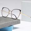Cat Eye Female Full Rim Glasses Frame for Women Colorful Metal Eyeglasses Eye Computer Spectacle Fashion Brand Designers Eyewear