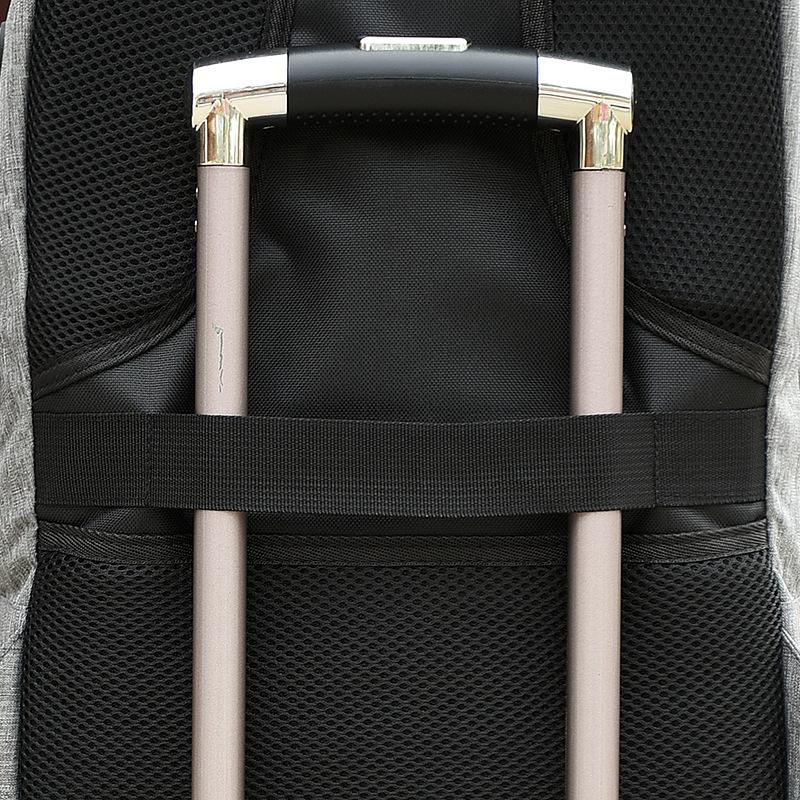 Men's Combination Lock Schoolbag USB Backpack Casual Anti-theft Computer Backpack Matte Texture