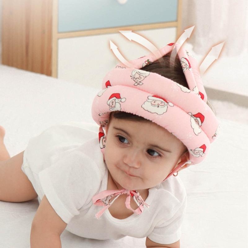 Cute Baby Safety Cap Toddler Walking Safety Hat Baby Anti-Impact Helmet Cotton Cap Protects Babies from Accidental Fall
