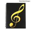 Flexible 20 Pages Piano Music Score Folder A4 Music Book Clip Sheet Note Folder Piano Paper Sheets Music Binder For Practice