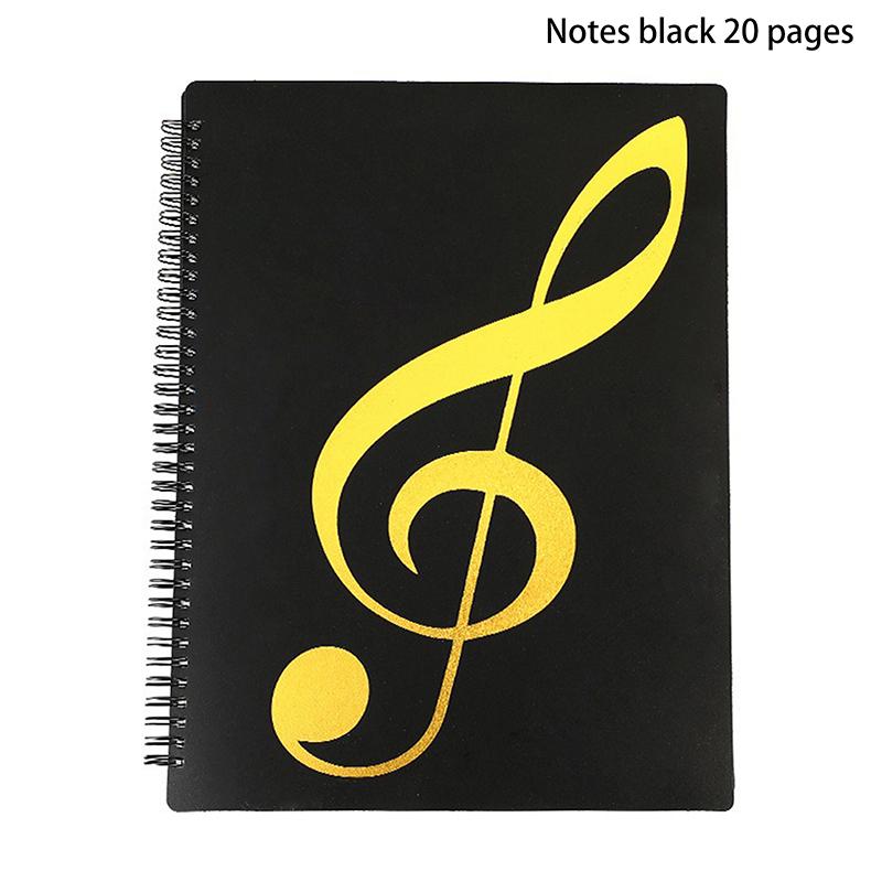 Flexible 20 Pages Piano Music Score Folder A4 Music Book Clip Sheet Note Folder Piano Paper Sheets Music Binder For Practice