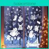 Christmas Static Pvc Cling Window Stickers With Snowman For Display Festive