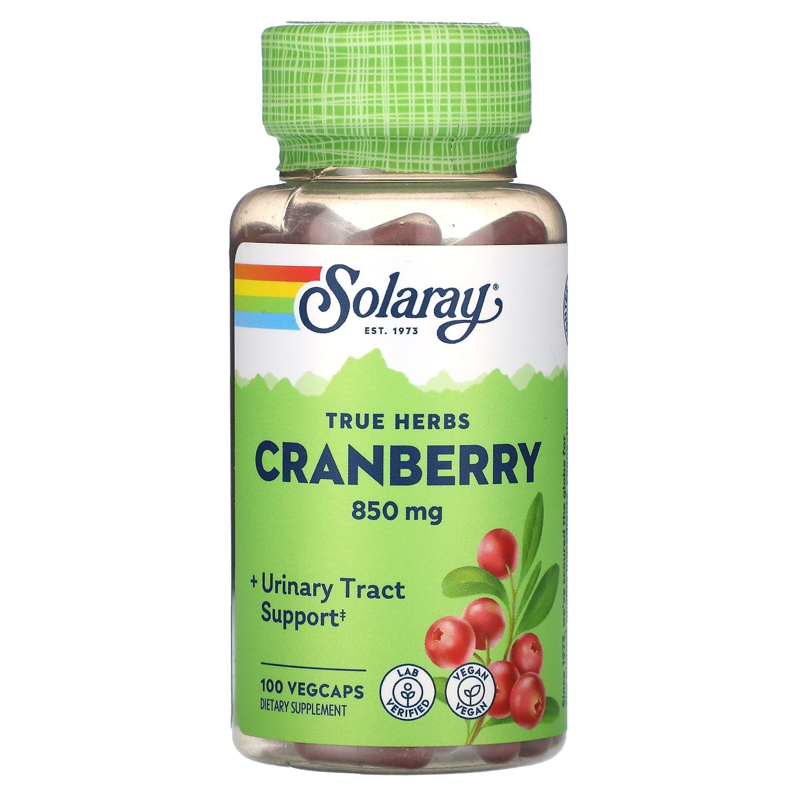 

True Herbs, Cranberry, Veggie Capsules, 100 Capsules (425Mg per Capsule)