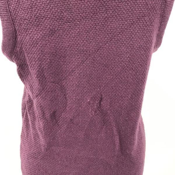 Vintage USA Made / Christian Dior / Knit Vest [Women’s S / Purple] V-Neck(USED)