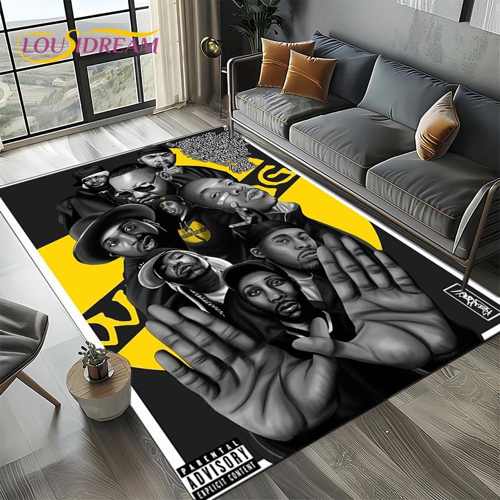 3D Wu T-TANG Clans Hip Hop Sign Rap Carpet Rug for Bedroom Living Room Home Sofa Decoration,Children Play Large Decor Floor Mat