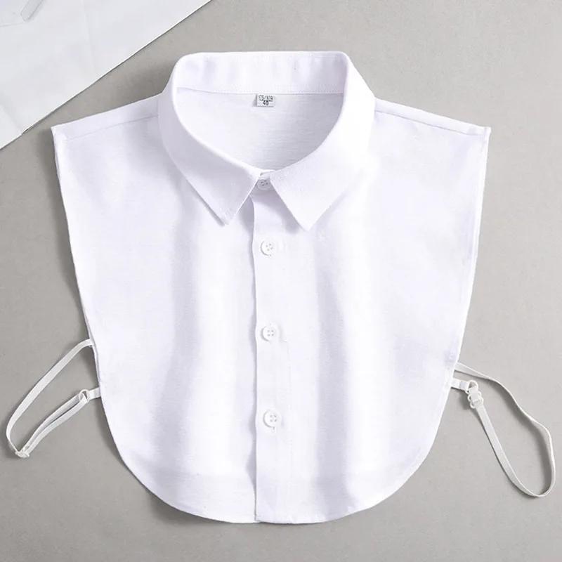 Oxford Textile Cotton Fake Collar for Men Unisex Versatile Spring Summer Fashion Business Collar Inside Office Work Fake Shirt