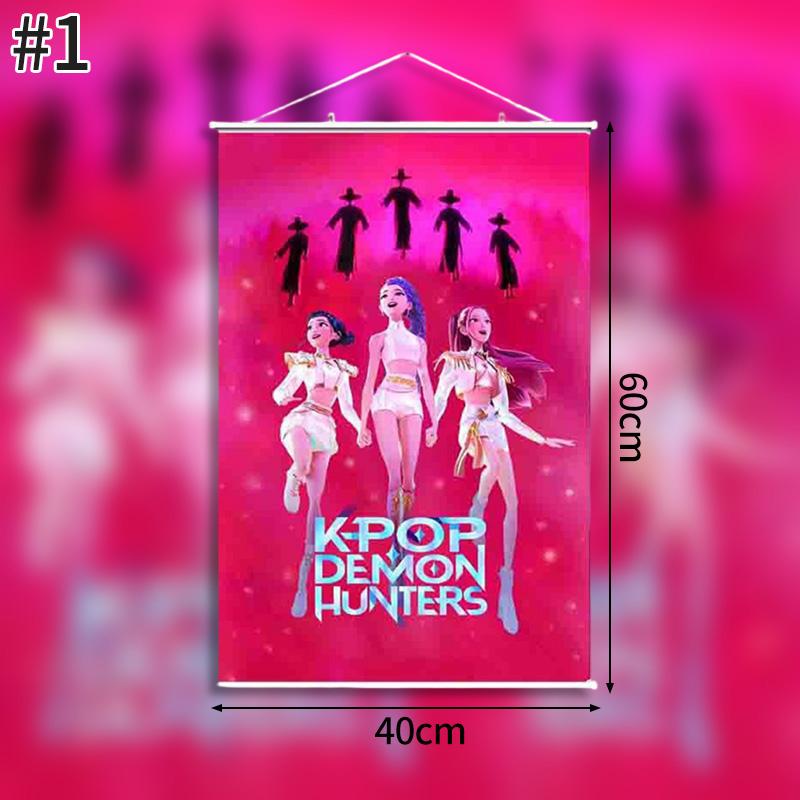 K pop İblis Avcısı Arka Plan Huntrix Çizgi Film Duvar Halısı Kpop Savaşçı Posteri Ev Partisi Duvara Asılan Arka Plan