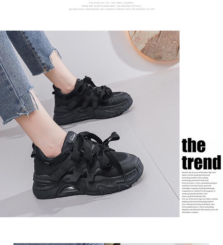 2024 Trendy Korean Style Women's Dad Shoes - Autumn Student Sports Casual Thick-Soled Running Sneakers FB6602