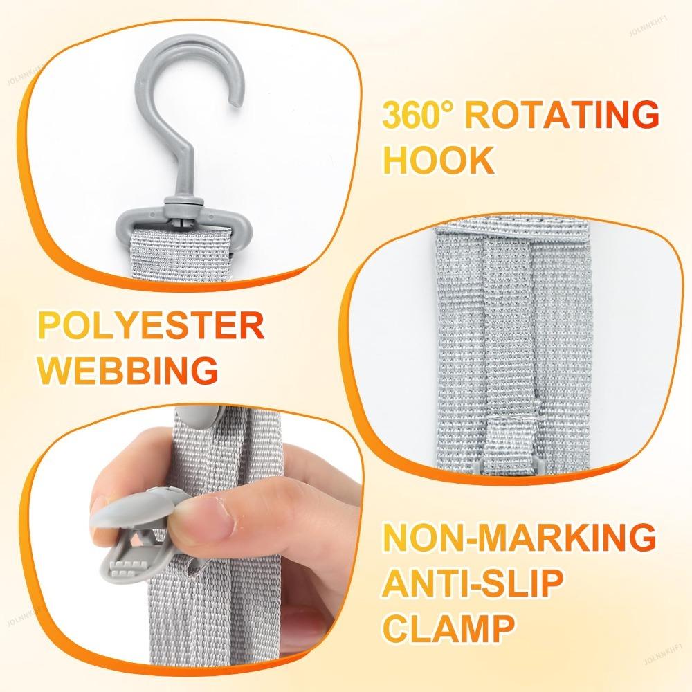 Xiaomi Over The Door Hat Rack - 8 Rotatable Clips Cap Organizer, Foldable Hanging Storage Hat Holds, Space-Saving for Closet, Door
