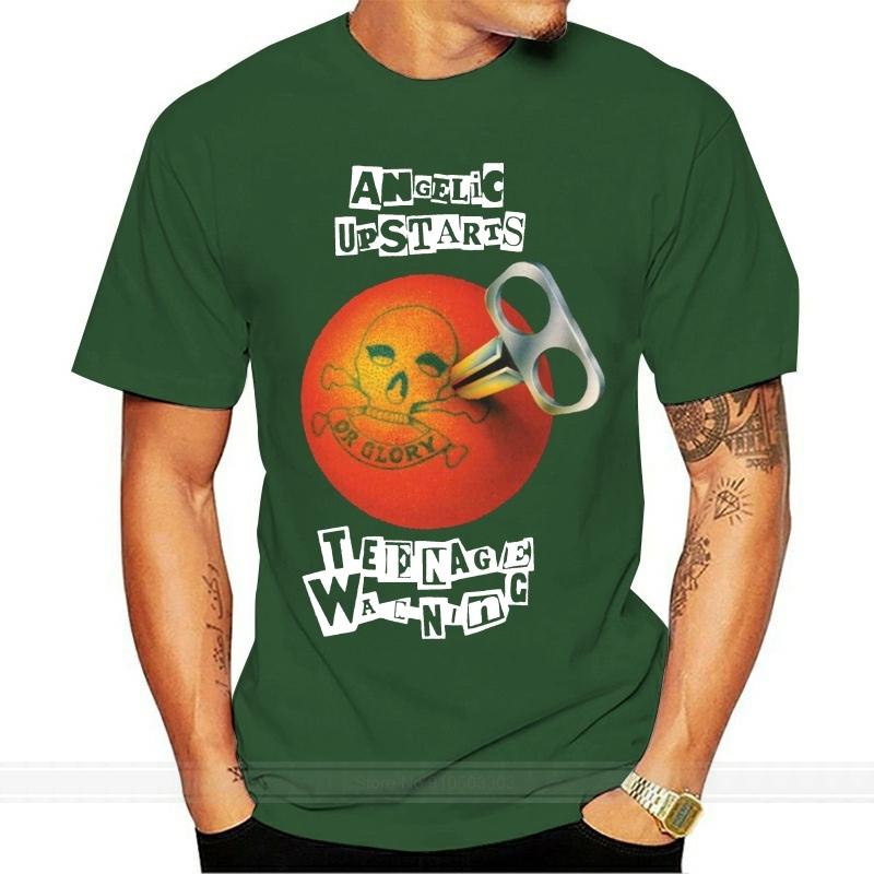 Angelic Upstarts TShirt Mens Punk Teenage Warning Unisex Top Funny Design Tee Shirt Fashion Tshirt Men Cotton Brand Teeshirt