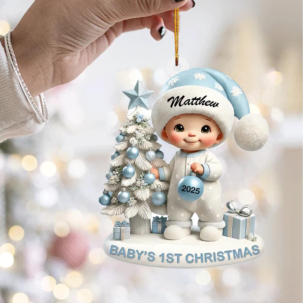 Car Decorative Pendants And Ornaments Car Christmas Baby's Decorations Interior Ornament Personalized Car Christmas First A6H9