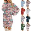 Abiti casual in peluche a maniche lunghe con scollo rotondo da donna