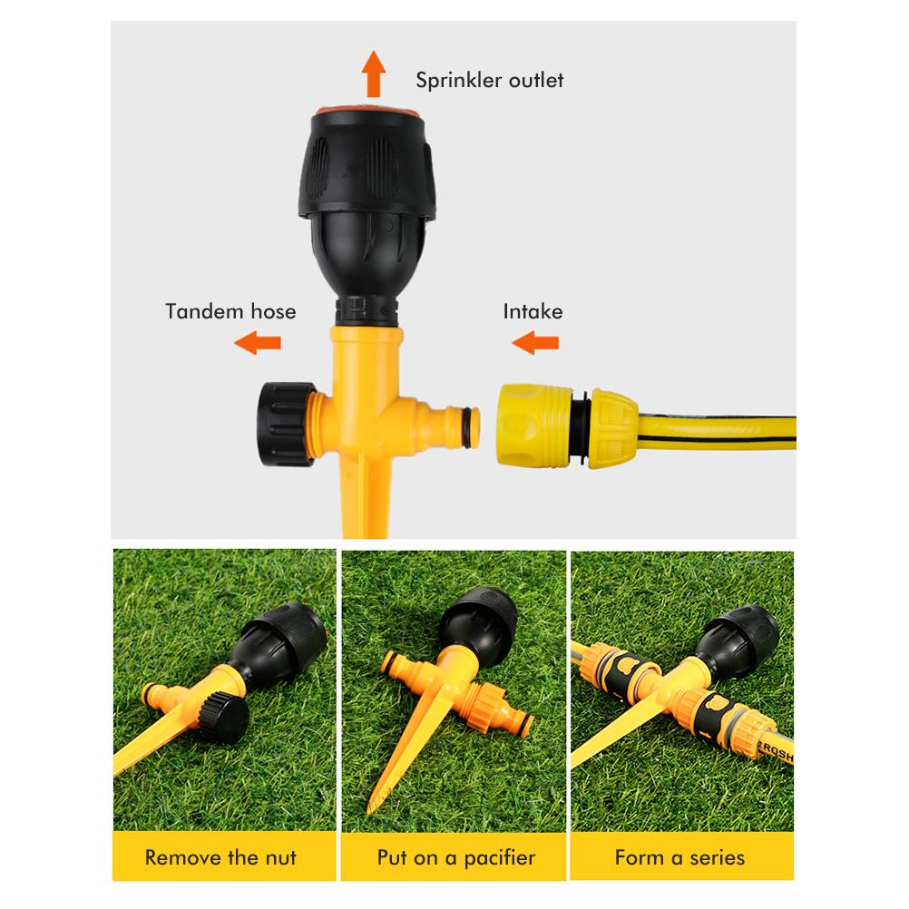 360 degrees Rotating Auto Irrigation System Garden Lawn Sprinkler Grass Water Sprinkler System Garden Hose Sprinkler