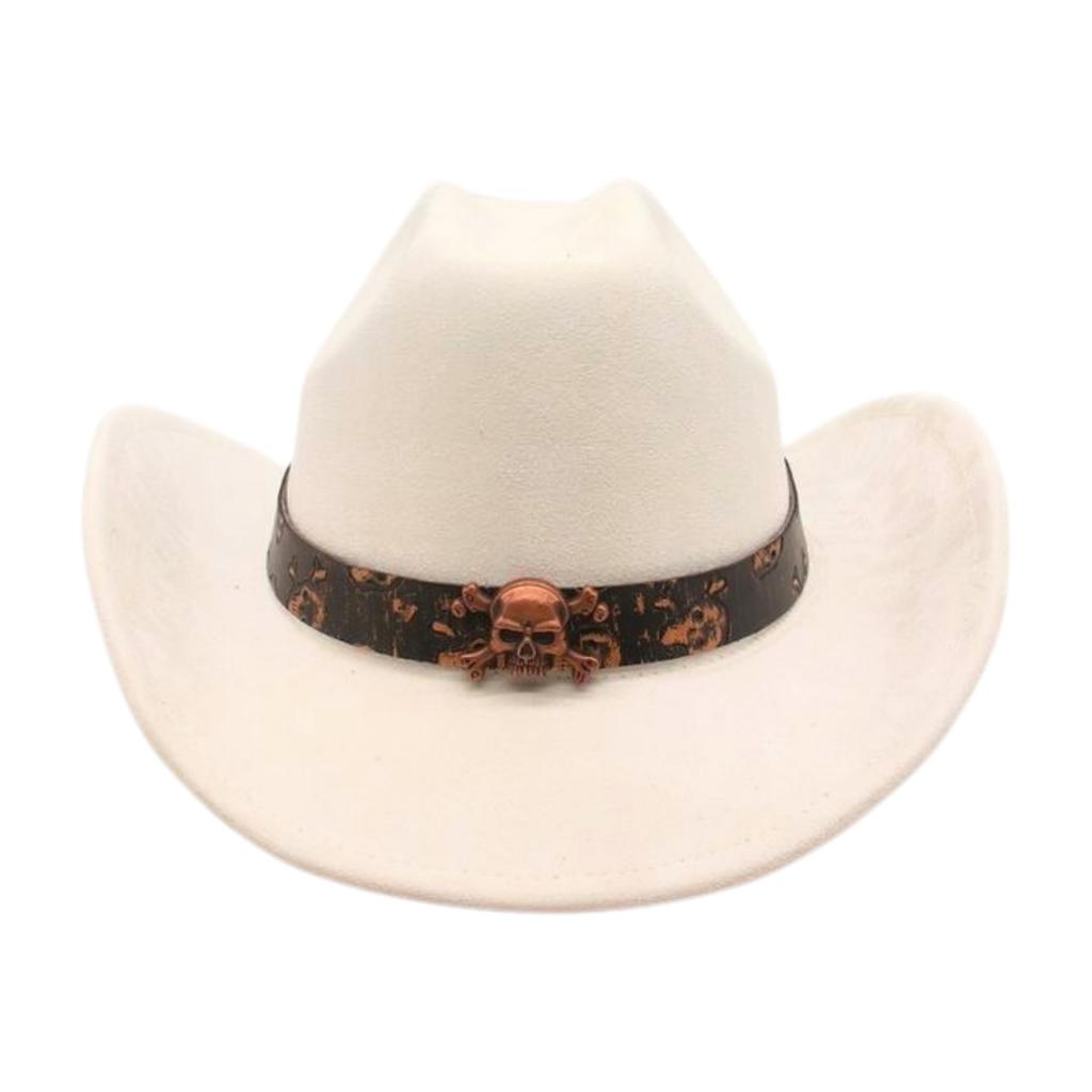 Foreign Trade  Tourism Top Hat Niche Western Cowboy Hat Niche Ethnic Style Skull Stage Dance Performance Hat