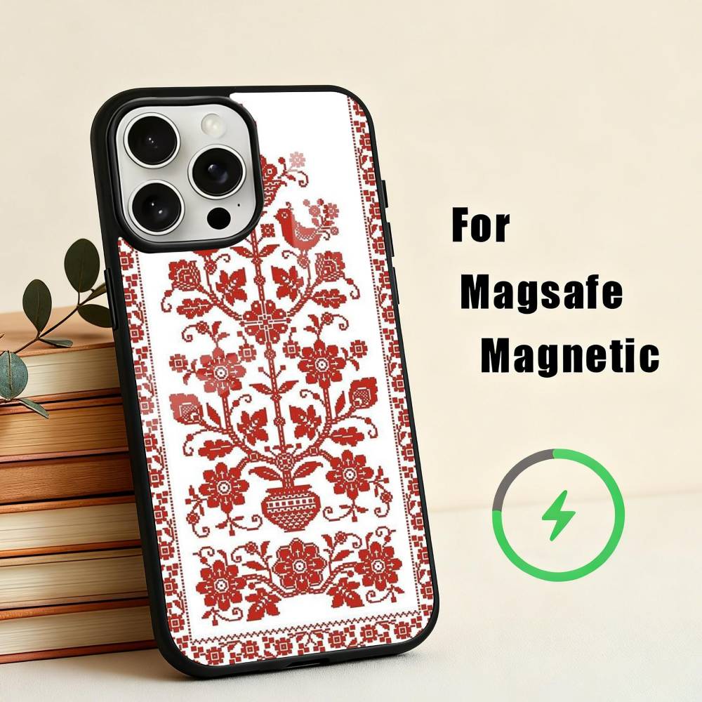 G-Ukraine O-Ornament Pattern Phone Case For iPhone17,16,15,14,13,12,11 Plus,Pro Max Magnetic For Magsafe Wireless Charging
