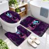 3Pcs Flannel Toilet Mat Set Dracula Bathroom Rug Bath Carpet Non Slip Home Decor
