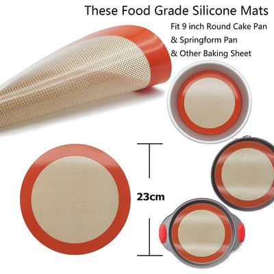 LMETJMA Round Silicone Baking Mats Easy Clean Non-Stick Food Grade Reusable Baking Mats For Oven Macarons Cookies JT27
