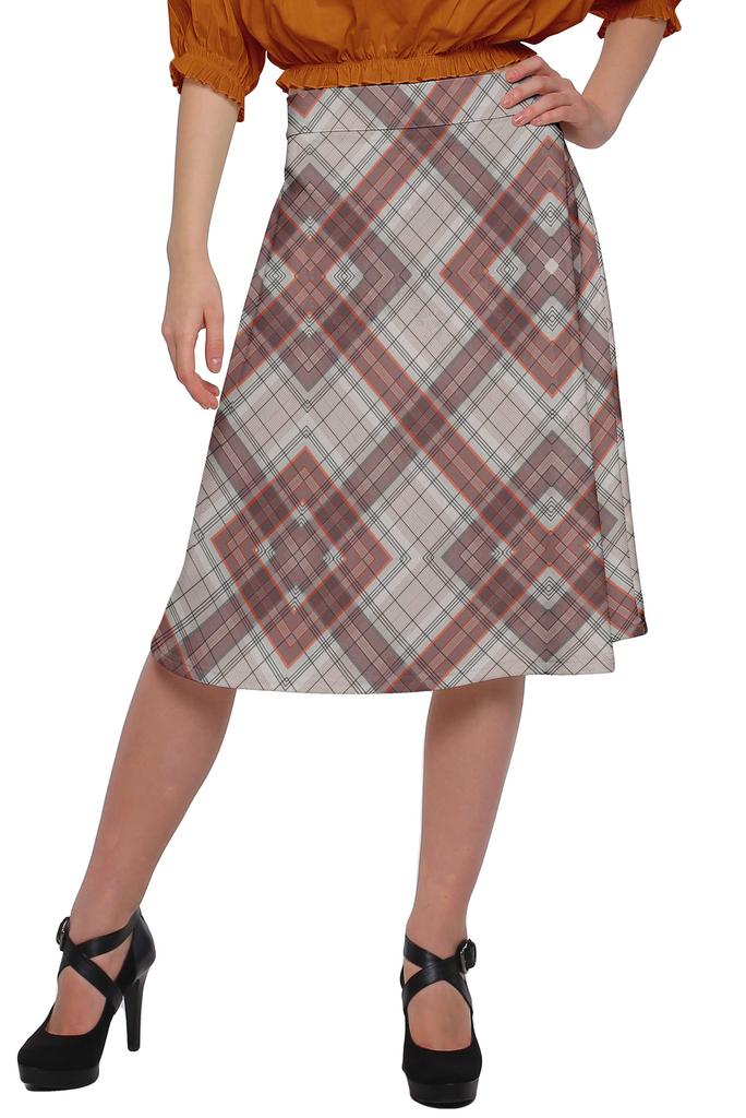 Moomaya Printed Skirt For Women Poly Spandex Casual Wear Summer Girls Skirt