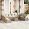 VidaXL Ensemble de canapés de jardin avec coussins beige en rotin synthétique 3348182