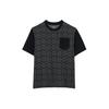 Ss24 Logo Print Color Block Pullover Round Neck Short Sleeve T-Shirt Men Tops Charcoal-Gray CO789-R8E