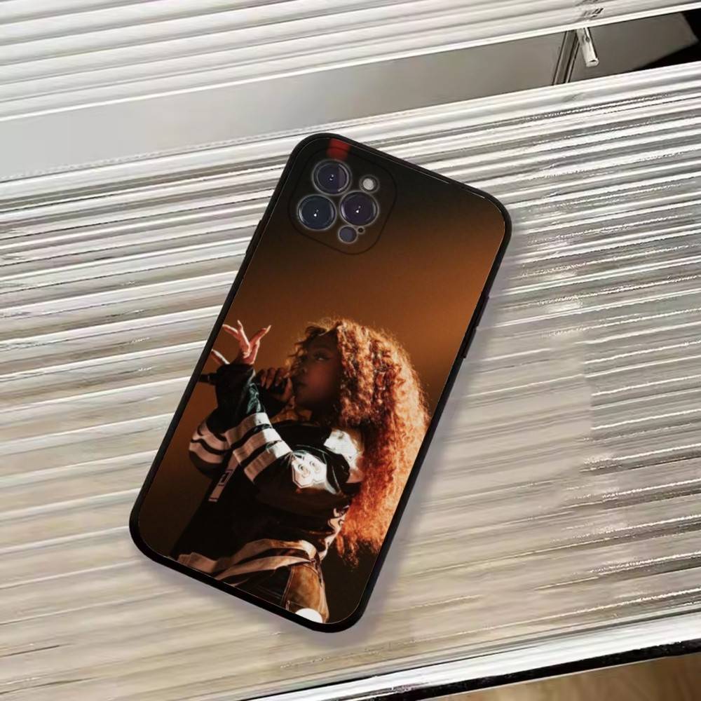 Fashion Singer For S-SZA Phone Case For iPhone 17,16,15,14,13,12,11 Plus,Pro Max,XS,Soft Black Cover