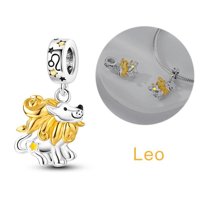 

Серебряный кулон 925 пробы, 12 знаков зодиака, созвездия, подвески, модный стиль, браслет, ожерелье, женские украшения, подарки на день рождения