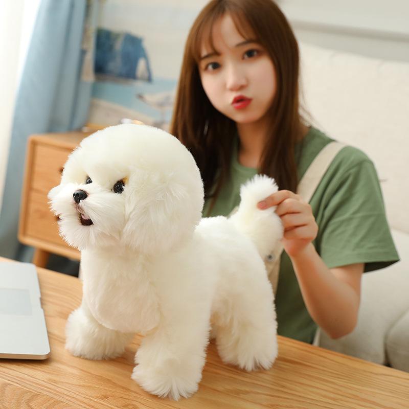 Simulation Maltese Dog Doll Dog Doll Cute Labrador Plush Toy Doll Bichon Dog Ornament