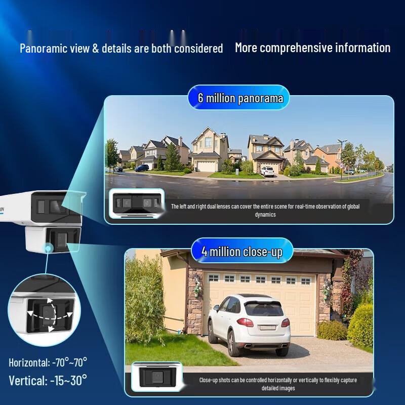 

Hikvision 6MP/4MP Повнокольорова вулична PTZ-камера спостереження з двома об єктивами