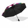 1pc Hello Kitty Floral Automatic Opening Folding Umbrella - Portable 3-Fold Design with 8-Bone Iron Frame, Perfect for Outdoor Use, Festive Gifts, Tra