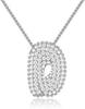 Cz Zircon Fat Initial A-Z Letters Balloon Bubble Pendant Necklace For Women Men Stainless Steel Box Chain Hip Hop Iced Jewelry