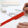 Tragbares 0,5M Kunststoff-Faltlineal ABS-Konstruktion Doppelseitige Skala für Präzises Messen im Handwerksdesign