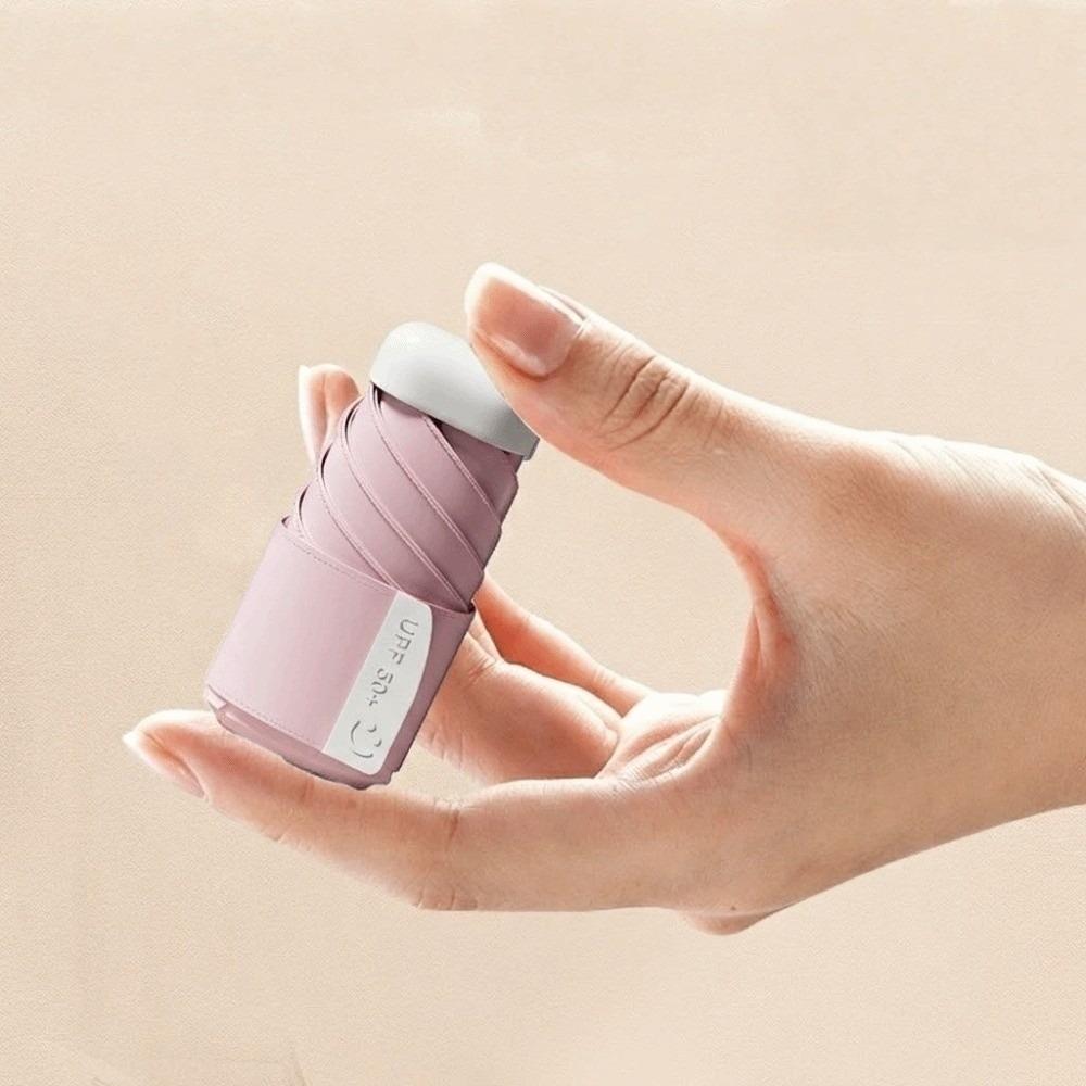 Capsule UPF50 UV Umbrella Windproof Rain Umbrella Portable Mini Sunshade Umbrella  Summer