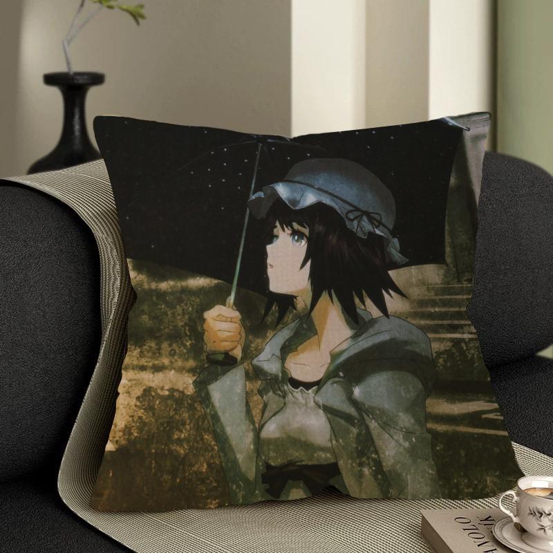 Steins Gate Kissenbezug toon Geschenk Kissenbezug Schlafzimmer Zuhause Sofa Stuhl Sitz Dekor Kissenbezug
