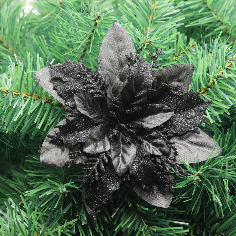 Zlatý prášek Třívrstvý vánoční květinový věnec a ozdoba na stromek