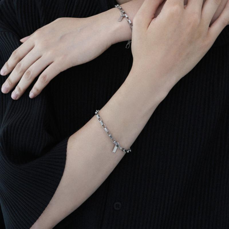 LAZYDAWN Box Chain Couple Bracelet B025