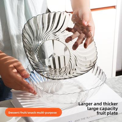 Oturma Odası Çay Sehpası için Hafif Lüks Şeffaf Meyve Tabağı, Atıştırmalıklar ve Tatlılar için İdeal