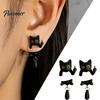 Orecchino Stile Dark Cool 1 Paio Orecchini Gatto Nero Dito Medio per Donne, Gioielli Orecchini Forma Personalizzata Carina Stampati 3D, Gotico Divertente