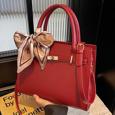 Autumn New Fashionable Red Commuter Handbag Bag High Value Simple Casual Shoulder Messenger Bag Bag Women