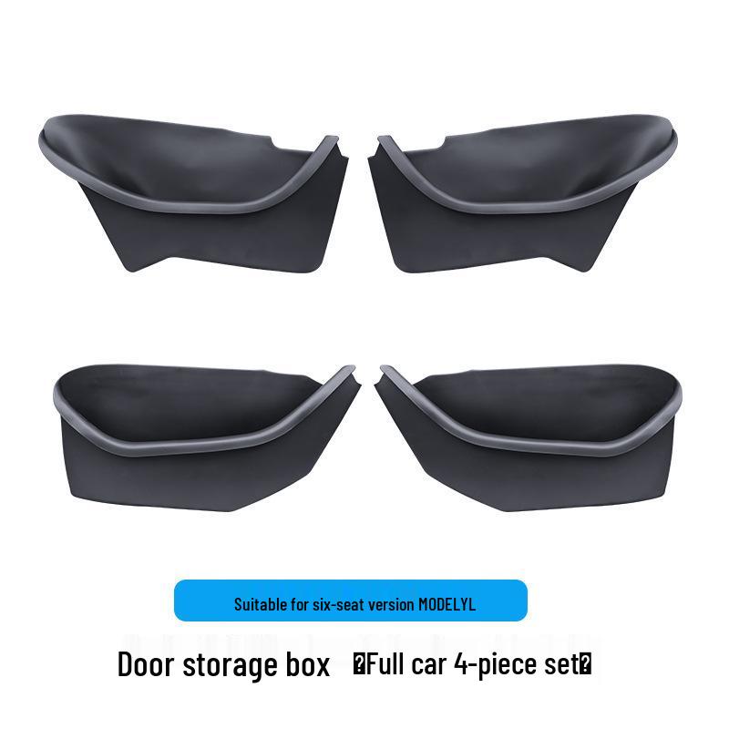 Tesla Model Y 6-Seater Door Slot Leather Storage Box & Interior Protection Accessories