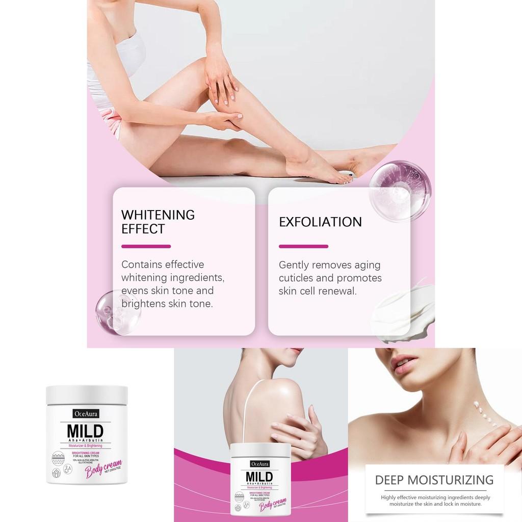 Body Brightening Oceaura Cream Hydrating Exfoliating Lotion For Silky Skin Soft