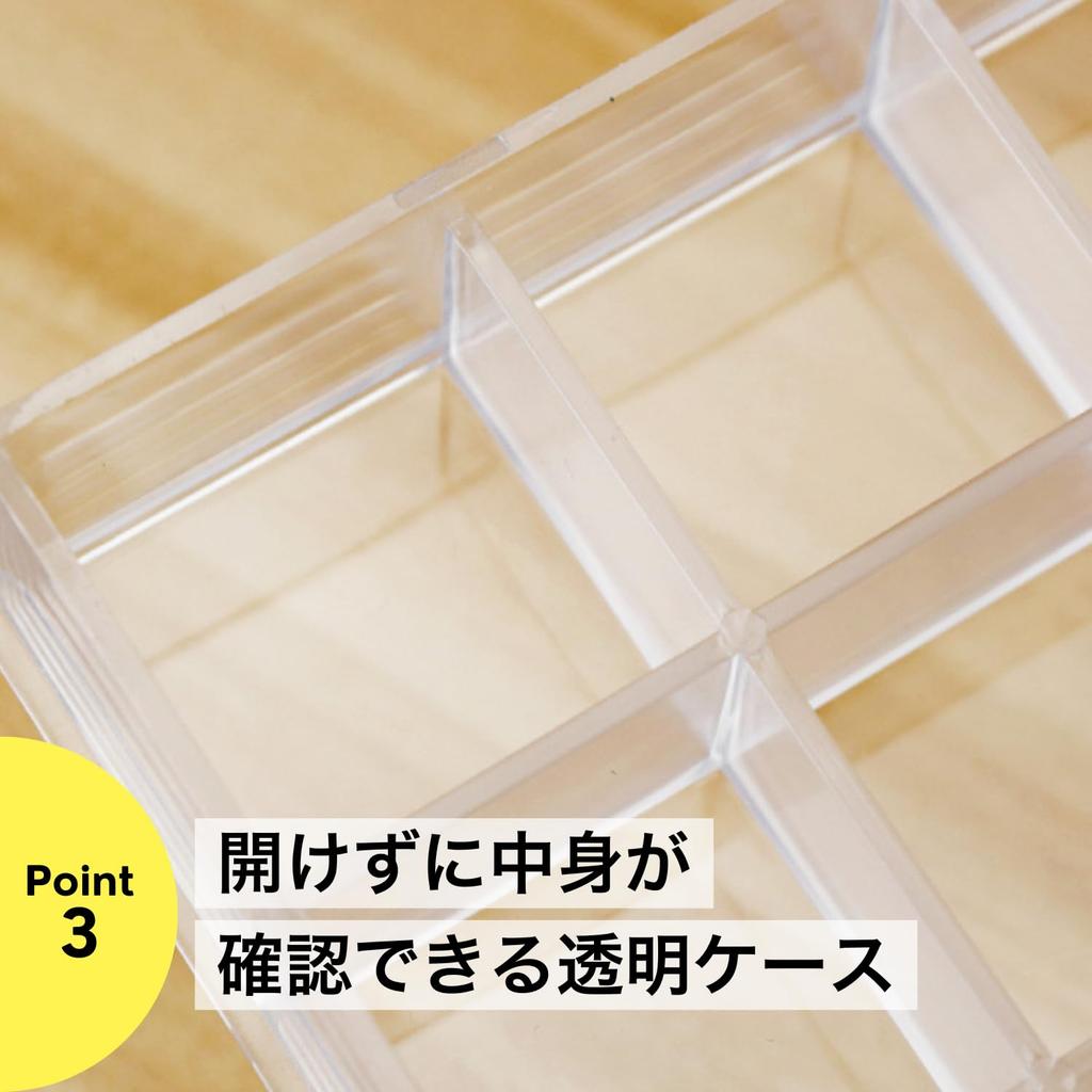 NYANDELMO Clear Accessory Cabinet, 5 Tiers/120 Compartments, ND-0093-R20-5×120