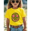 Europäische Größen Niedliches Schwarzes T-Shirt - Helles Pinkes Herz- und Sternenmuster für Mädchen, Verspieltes Lächeldesign, Perfekt für Lässige Frühjahrs- und Sommerkleidung