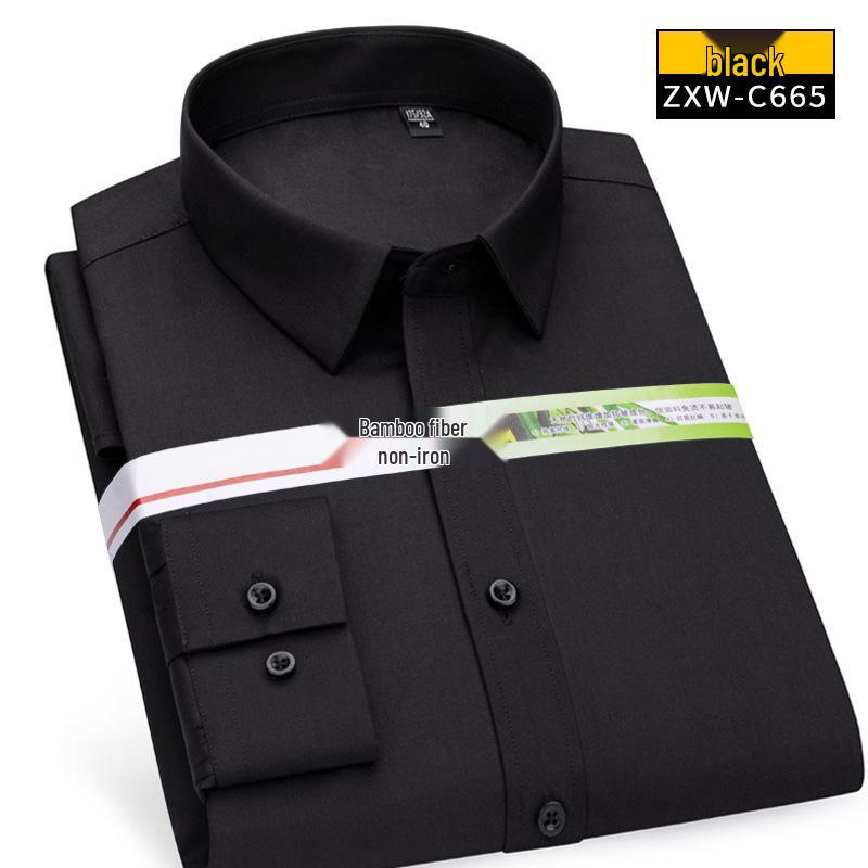 Men's Blue Short Sleeve Cotton Business Shirt - Formal Workwear