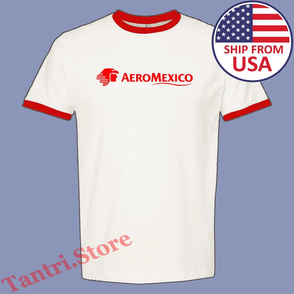 AeroMexico Airlines Men s Ringer Red Size S to 3XL XL