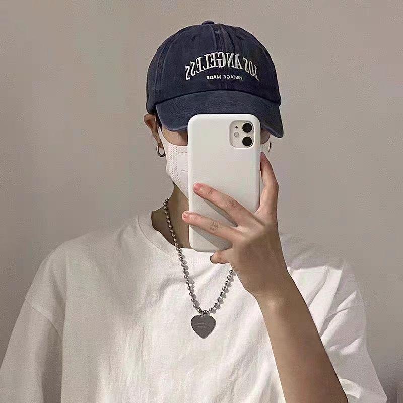 Yu Shuxin Style Retro Duckbill Cap: Trendy Korean Embroidered Baseball Hat for Men and Women